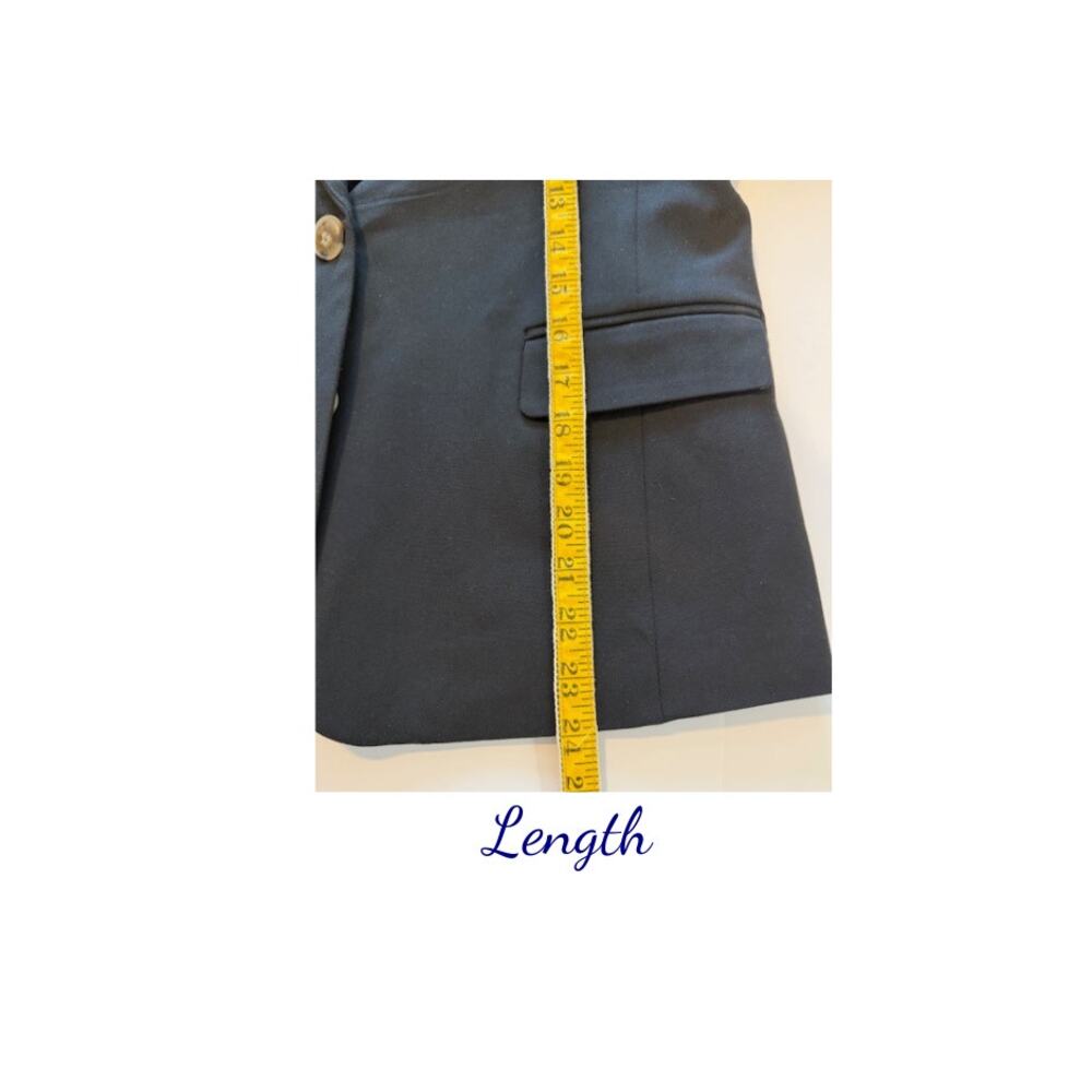 J. Crew Blazer Tailored Fit Two Buttons High Quality Classic Black Women's 6 NWT - Picture 10 of 16